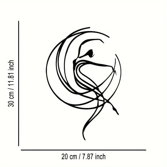 Elegant Minimalist Dancer Metal Wall Art – Modern Craft Plaque Decor for Home, Office, Living Room, Patio, Cafe, Ballroom