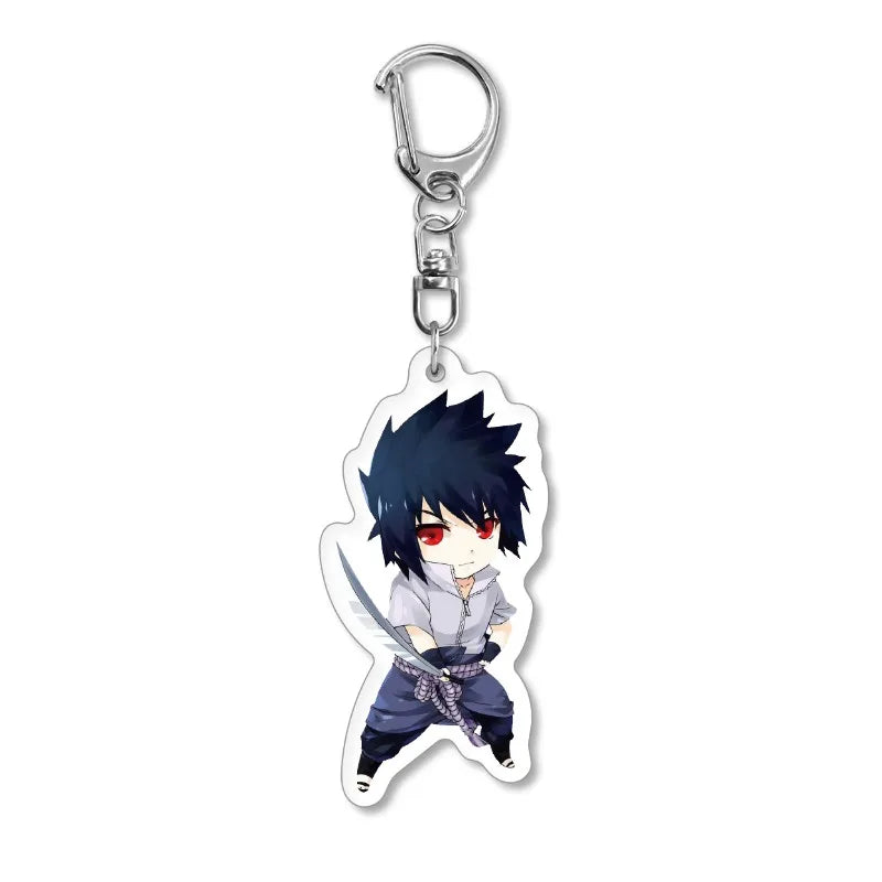 Naruto Anime Chibi Acrylic Keyring Pendant Series 1-14 Bag Ornament Decor Present for Young Anime Fans Daily Collect Gifts