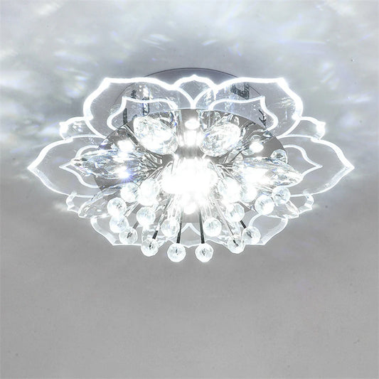 crystal lamp ceiling lights Flowers Chandelier for living room Decoration indoor lighting corridor lamps Colorful light fixtures