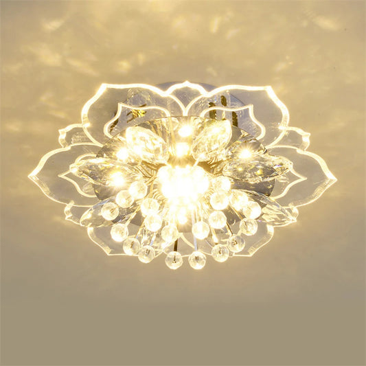 crystal lamp ceiling lights Flowers Chandelier for living room Decoration indoor lighting corridor lamps Colorful light fixtures