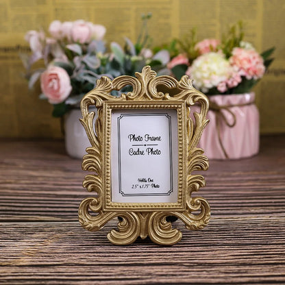 Mini Square Wedding Photo Frame Resin Wedding Home Decor Retro Photo Frame Photo Prop Tabletop Photo Frame