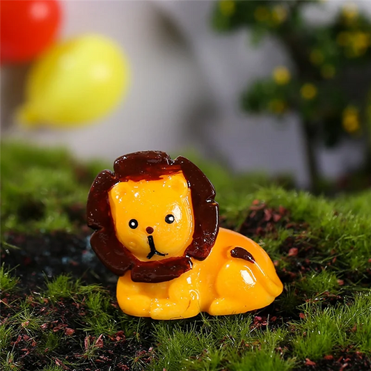 AA81-50PCS Mini Jungle Animals Figurines Resin Tiny Animal Miniatures Wild Animal Miniature Garden Accessories