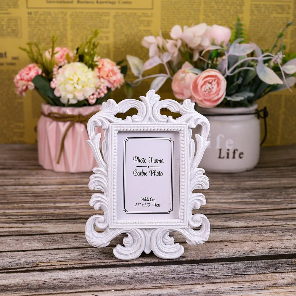Mini Square Wedding Photo Frame Resin Wedding Home Decor Retro Photo Frame Photo Prop Tabletop Photo Frame