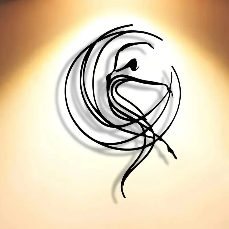 Elegant Minimalist Dancer Metal Wall Art – Modern Craft Plaque Decor for Home, Office, Living Room, Patio, Cafe, Ballroom
