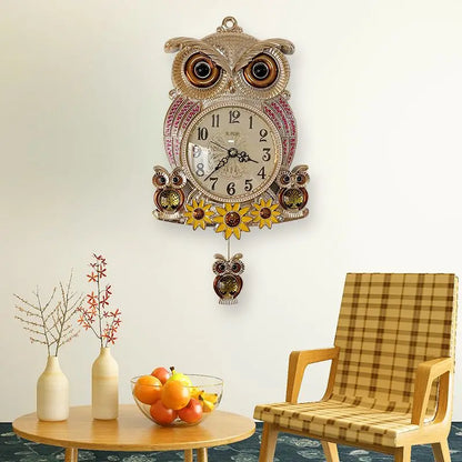 Silent Decorative Wall Clock for Living Room Decor