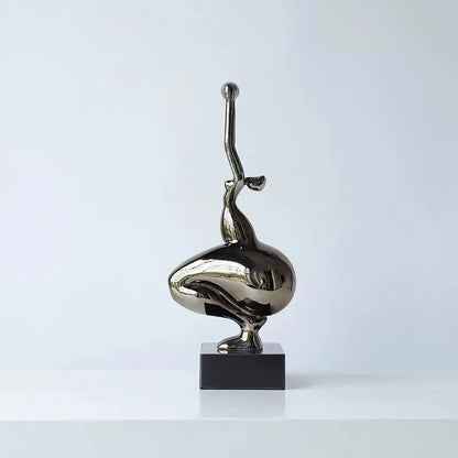 Miniature Resin Sculptures Yoga Girl Statue Figurines Modern Abstract Art Sculpture for Room Bedroom Decoration Accessories