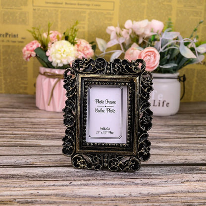 Mini Square Wedding Photo Frame Resin Wedding Home Decor Retro Photo Frame Photo Prop Tabletop Photo Frame