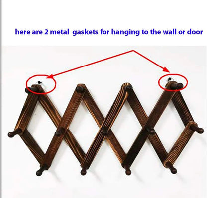 Entrance Porch Hanging Hanger Wall Hanging Clothes Hook Walnut Wood Shelving Wall Hanging Living Room Storage Clothes Shelf