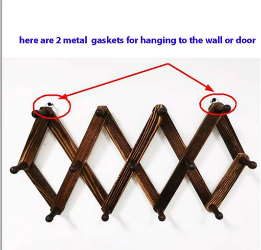Entrance Porch Hanging Hanger Wall Hanging Clothes Hook Walnut Wood Shelving Wall Hanging Living Room Storage Clothes Shelf