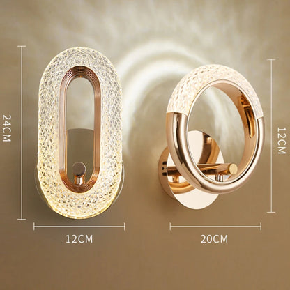 Crystal LED wall lamp modern Nordic wall light sconces indoor lighting home decor for living room bedroom bedside light fixture