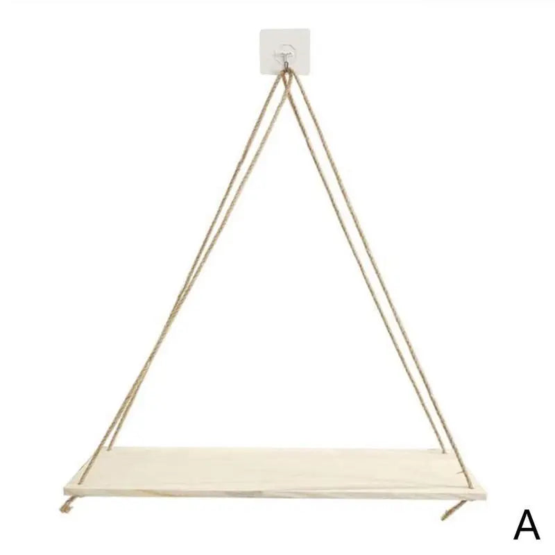Hanging Shelf Wooden Shelves Bedroom Macrame Ornamental Wall Shelves Childrens Room Floating Swing Shelf Flower Rack Home Decor
