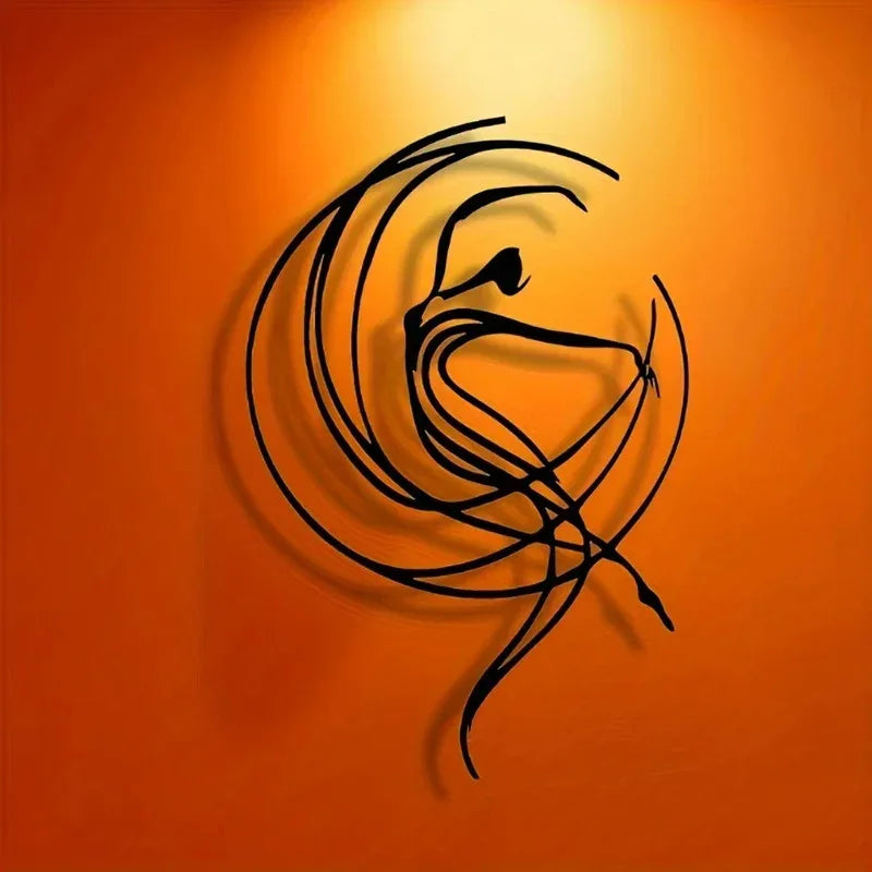 Elegant Minimalist Dancer Metal Wall Art – Modern Craft Plaque Decor for Home, Office, Living Room, Patio, Cafe, Ballroom