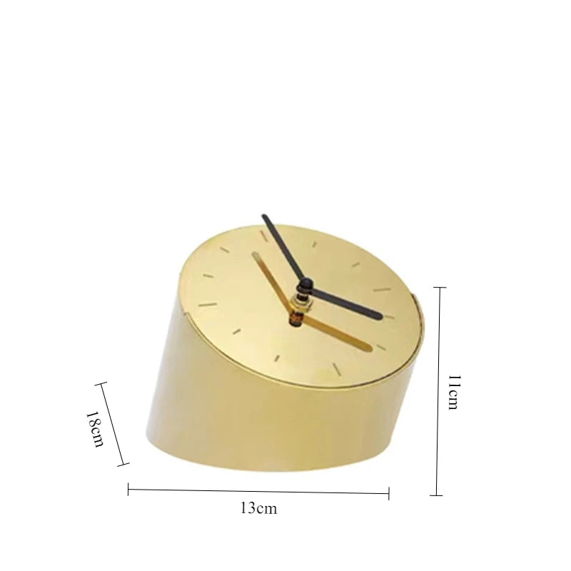 Luxury Metal Decorative Table Clock for Interior Decor