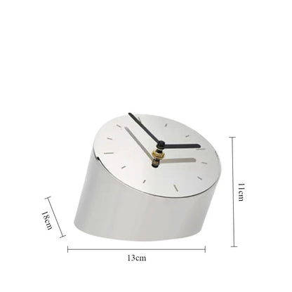 Luxury Metal Decorative Table Clock for Interior Decor