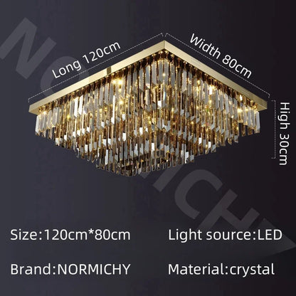 Crystal Lamp Nordic Minimalist Living Room Main Light Modern Elegant Ceiling Light Creative Home Restaurant Led Lights