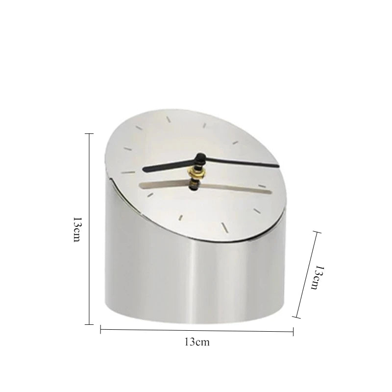 Luxury Metal Decorative Table Clock for Interior Decor