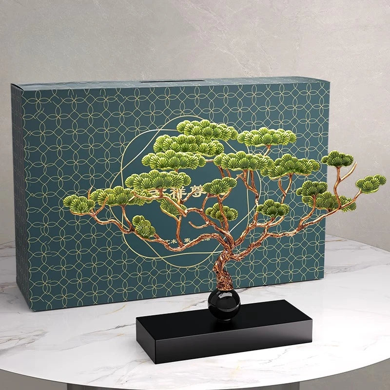 Welcoming pine ornaments for the living room, entrance hall and office, high-end housewarming and opening ceremony gifts