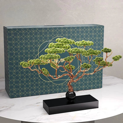 Welcoming pine ornaments for the living room, entrance hall and office, high-end housewarming and opening ceremony gifts