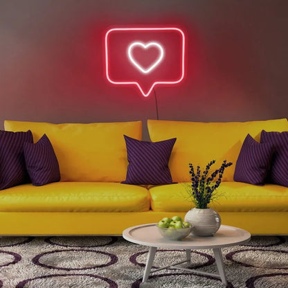 LED Neon Sign Like Ins Heart USB Neon Light for Wall Bedroom Home Photo Studio Decoration Neon Gift Lamp