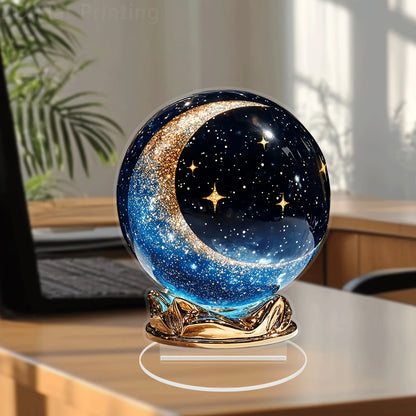 1PCS Bohemian style crystal ball desktop decoration sculpture home office coffee shop studio display cabinet desktop decora set