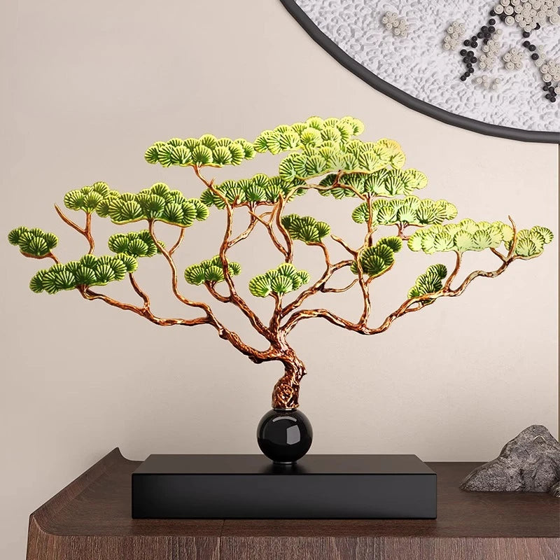 Welcoming pine ornaments for the living room, entrance hall and office, high-end housewarming and opening ceremony gifts