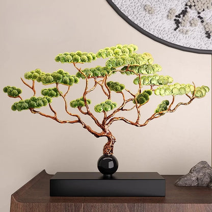 Welcoming pine ornaments for the living room, entrance hall and office, high-end housewarming and opening ceremony gifts