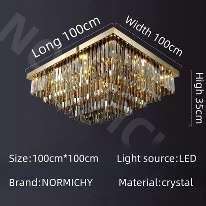 Crystal Lamp Nordic Minimalist Living Room Main Light Modern Elegant Ceiling Light Creative Home Restaurant Led Lights