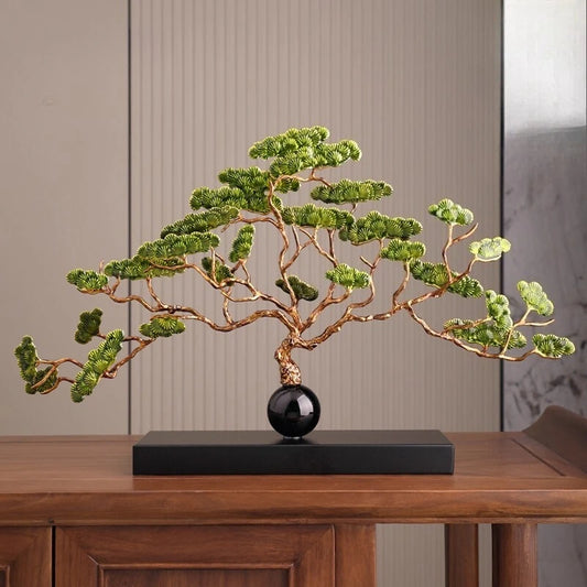 Welcoming pine ornaments for the living room, entrance hall and office, high-end housewarming and opening ceremony gifts