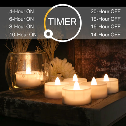 Flameless Led Tea Lights with Remote Flickering Battery 53X38MM LED Candles Electric Candle for Christmas Wedding Tea Lighting