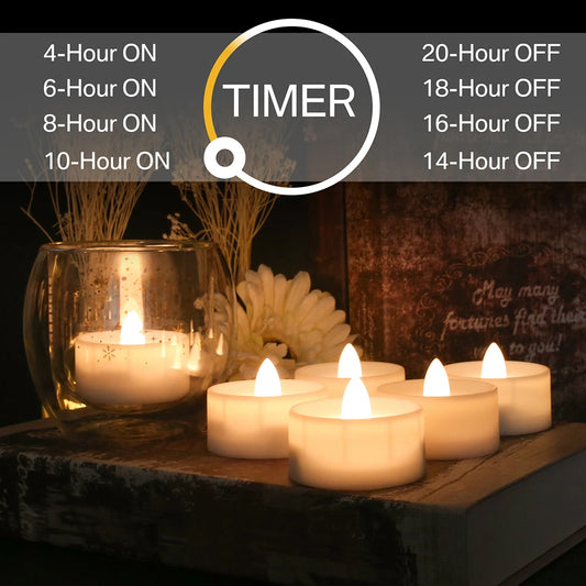 Flameless Led Tea Lights with Remote Flickering Battery 53X38MM LED Candles Electric Candle for Christmas Wedding Tea Lighting