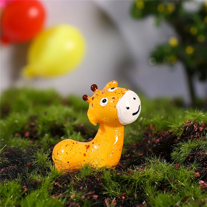 AA81-50PCS Mini Jungle Animals Figurines Resin Tiny Animal Miniatures Wild Animal Miniature Garden Accessories