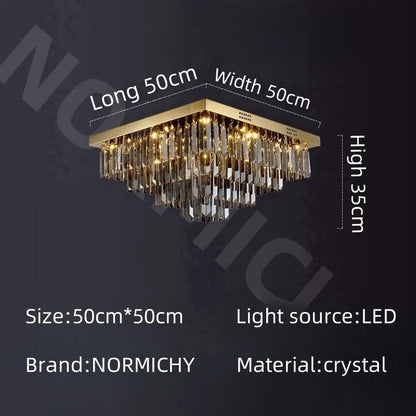 Crystal Lamp Nordic Minimalist Living Room Main Light Modern Elegant Ceiling Light Creative Home Restaurant Led Lights