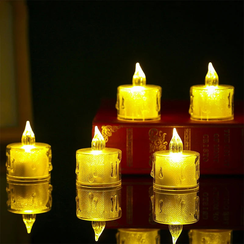 LED Tea Lights Candles Flameless Led  Flickering Electric Candles Decoration Birthday Party Celebration Romantic Wedding