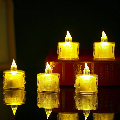 LED Tea Lights Candles Flameless Led  Flickering Electric Candles Decoration Birthday Party Celebration Romantic Wedding