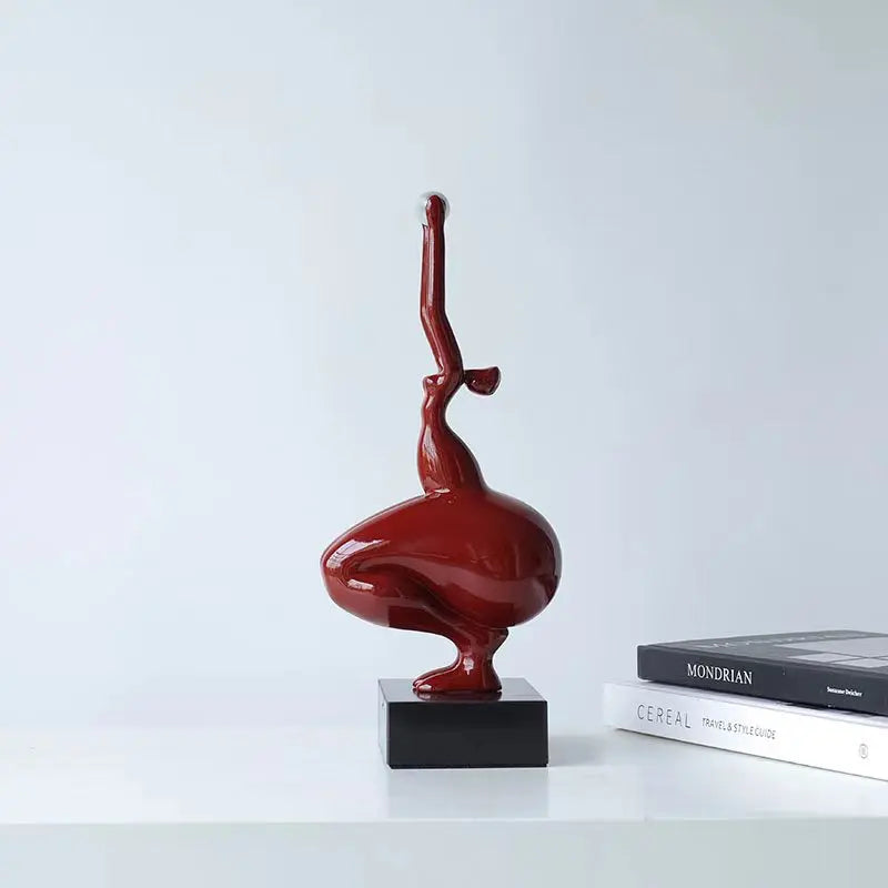 Miniature Resin Sculptures Yoga Girl Statue Figurines Modern Abstract Art Sculpture for Room Bedroom Decoration Accessories
