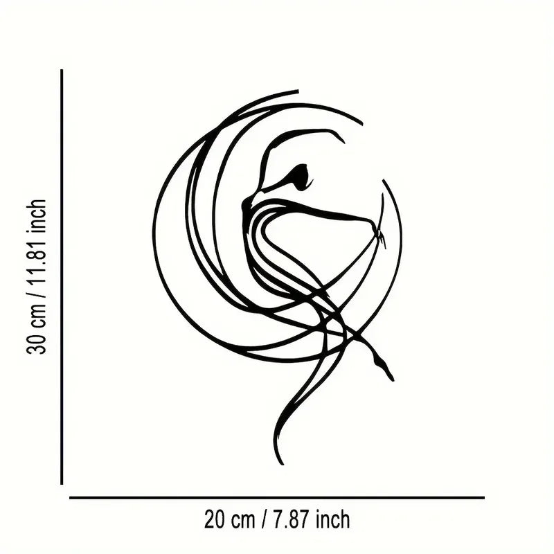 Elegant Minimalist Dancer Metal Wall Art – Modern Craft Plaque Decor for Home, Office, Living Room, Patio, Cafe, Ballroom