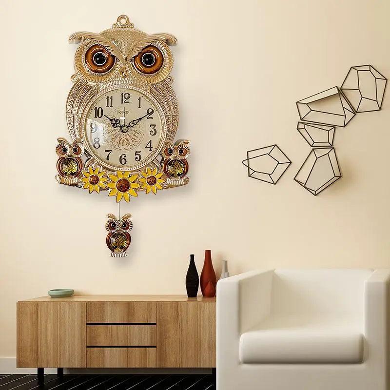 Silent Decorative Wall Clock for Living Room Decor
