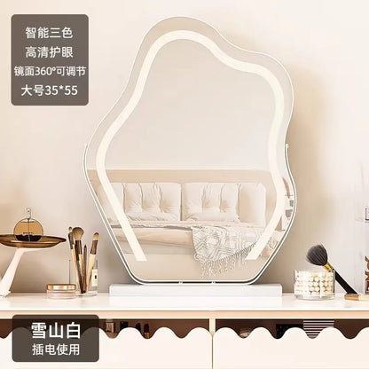 Lights Irregular Decorative Mirrors Jewelry Standing Asymmetrical Bedroom Mirror Floor Aesthetic Espelho Furniture Decoration