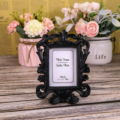 Mini Square Wedding Photo Frame Resin Wedding Home Decor Retro Photo Frame Photo Prop Tabletop Photo Frame