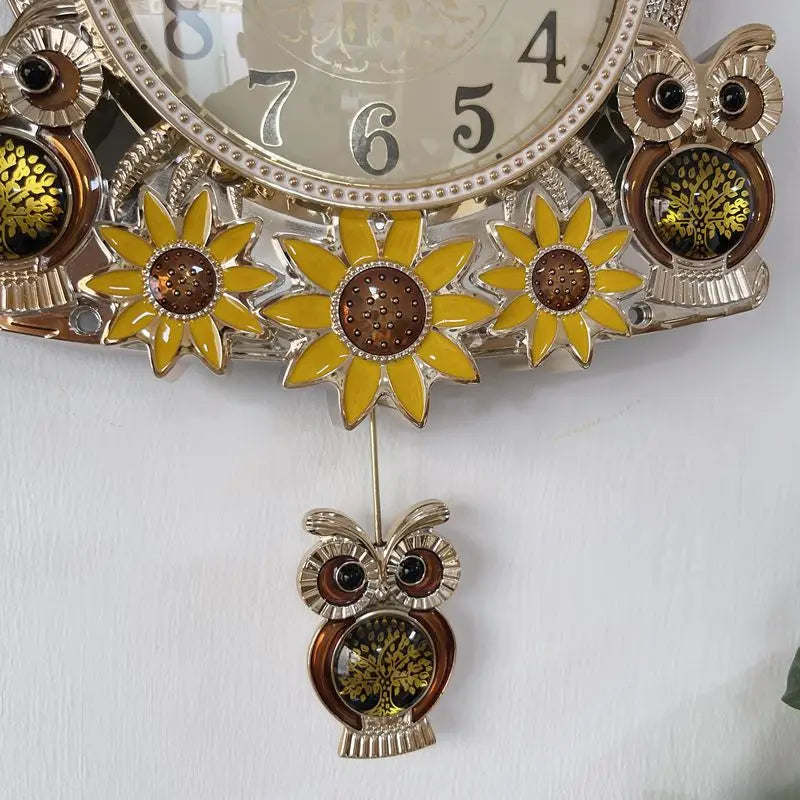 Silent Decorative Wall Clock for Living Room Decor
