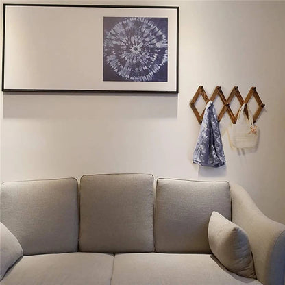 Entrance Porch Hanging Hanger Wall Hanging Clothes Hook Walnut Wood Shelving Wall Hanging Living Room Storage Clothes Shelf