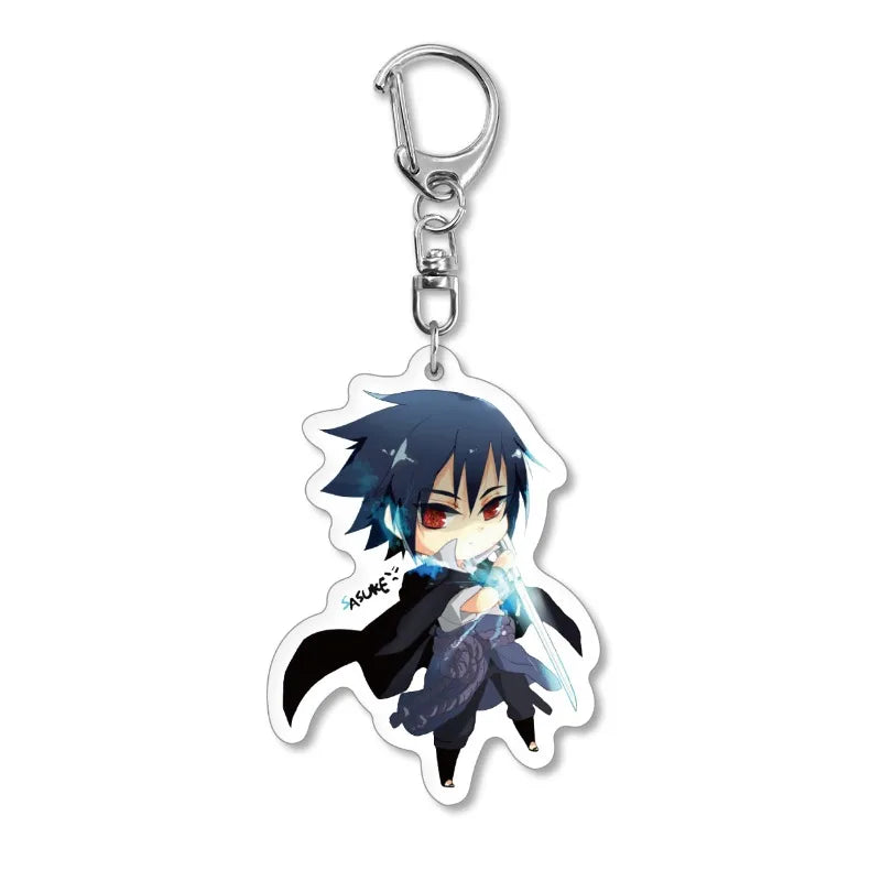Naruto Anime Chibi Acrylic Keyring Pendant Series 1-14 Bag Ornament Decor Present for Young Anime Fans Daily Collect Gifts