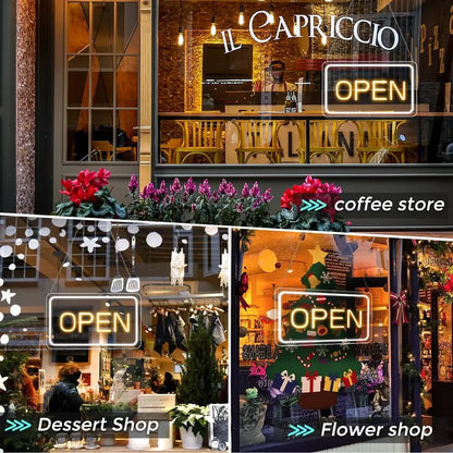 LED Open Sign for Business  Neon Lights for Party Bar Salon Stores Shop Hotel Club Coffee Wall Decor Neon Light Sign