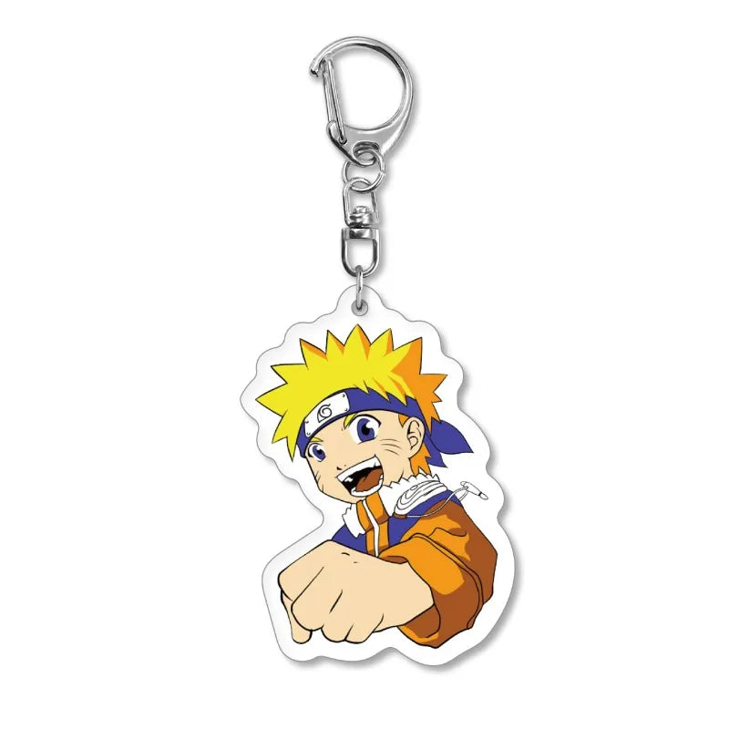 Naruto Anime Chibi Acrylic Keyring Pendant Series 1-14 Bag Ornament Decor Present for Young Anime Fans Daily Collect Gifts