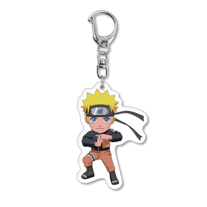 Naruto Anime Chibi Acrylic Keyring Pendant Series 1-14 Bag Ornament Decor Present for Young Anime Fans Daily Collect Gifts