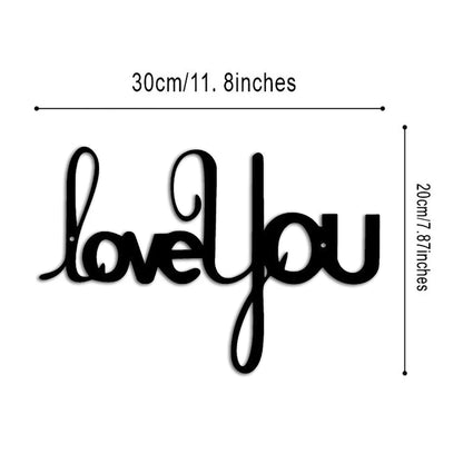 LOVE YOU Metal Wall Art Decorative Ornaments Minimalist Home Kitchen Bar Office Hanging Signs Decor Room Aesthetic