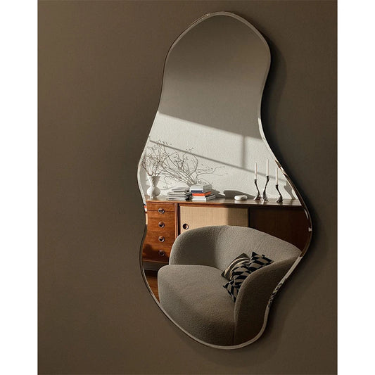 Ornament Modern Mirror Art Irregular Makeup Dorm Creative Mirror Design Aesthetic Cool Espelho Decorativo Home Accessories