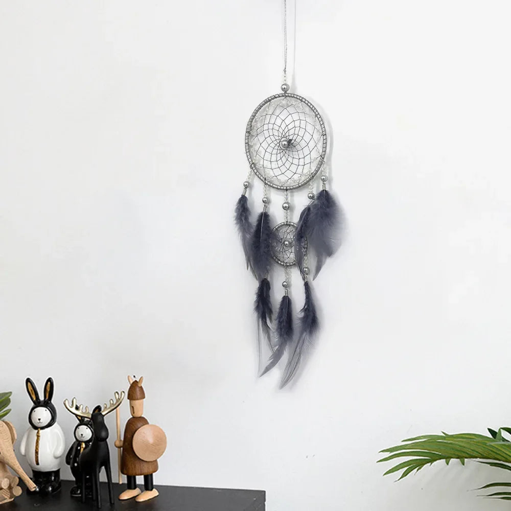 Simple Dream Catcher Looking Up At The Starlit Sky Indian Feather Dreamcatcher Hanging Accessories Nice Literary Gift