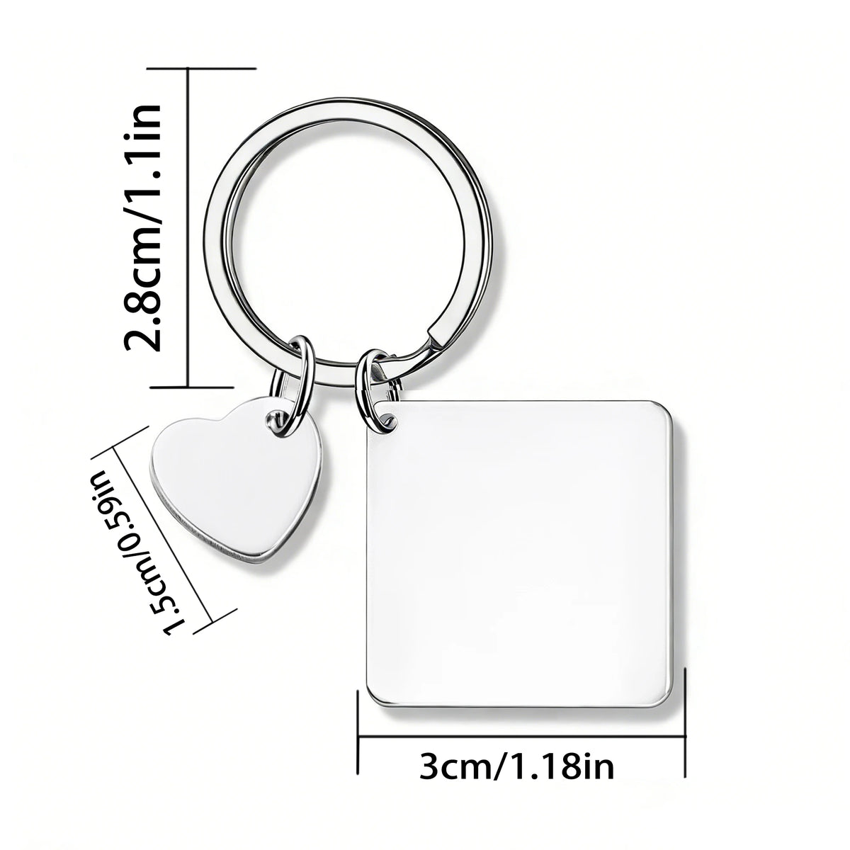 1Pc Customized Date Name Stainless Steel Keychain Couple Wedding Anniversary Romantic Birthday Gift Valentine's Day Good Friends