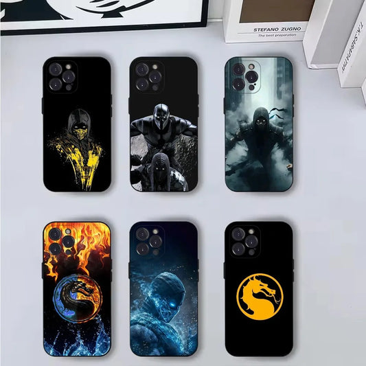 Mortal Kombat  Phone Case For iPhone 16,15,14,13,12,11,Pro,X,XS,Max,XR,Plus,Mini Soft Black Cover